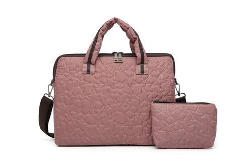 【雑誌掲載】星柄PC ハンドバッグポーチセット 12-1007